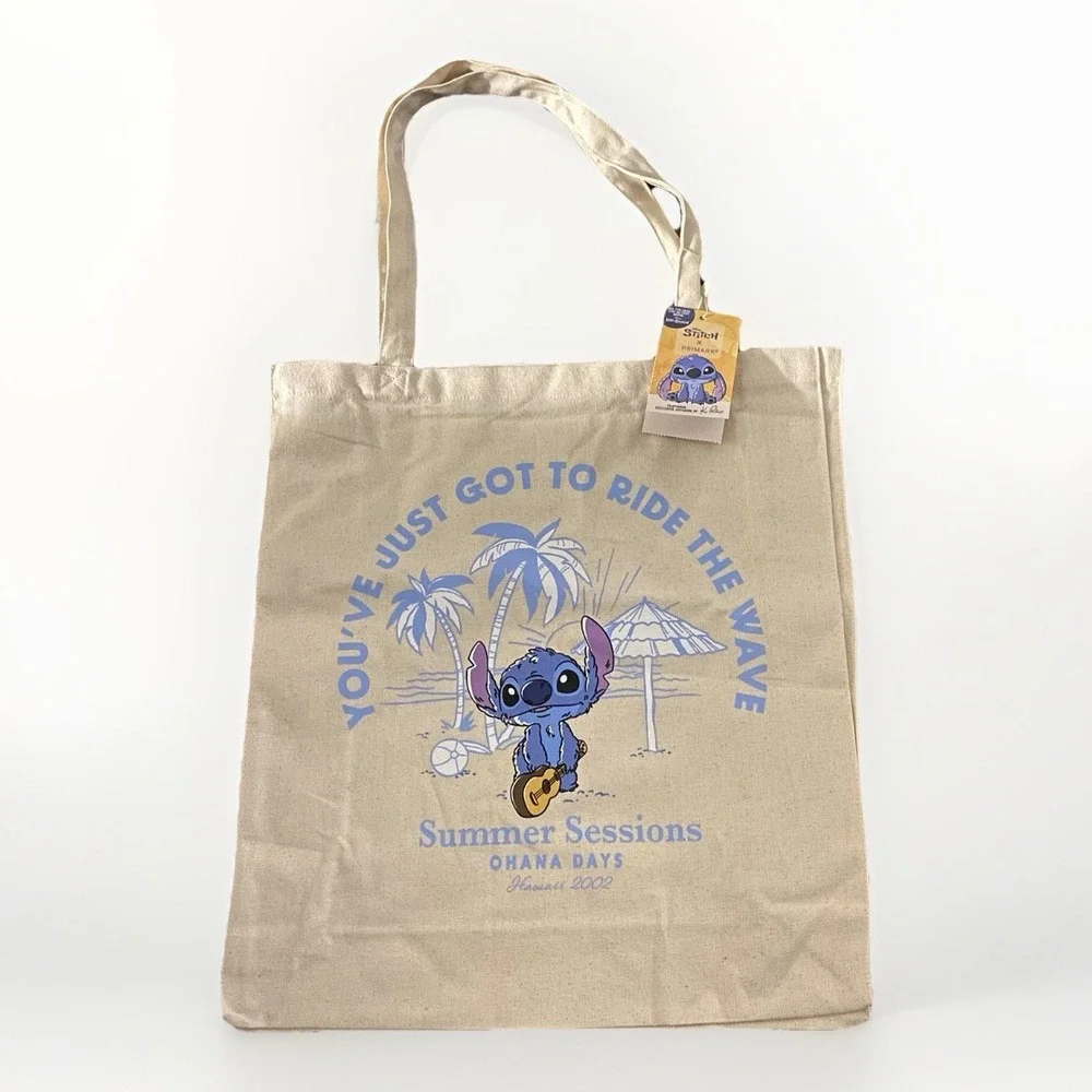 Disney Stitch X Primark Canvas Bag You've Just Got‎ To Ride The Wave Shopping